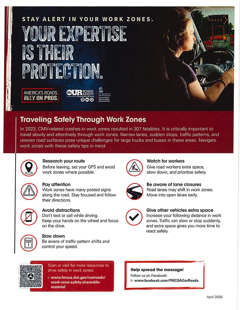 Work Zones Safety Flyer